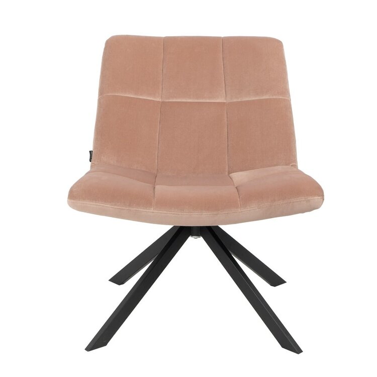 Fauteuil en velours Eevi rose