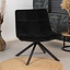 Fauteuil en velours Eevi noir