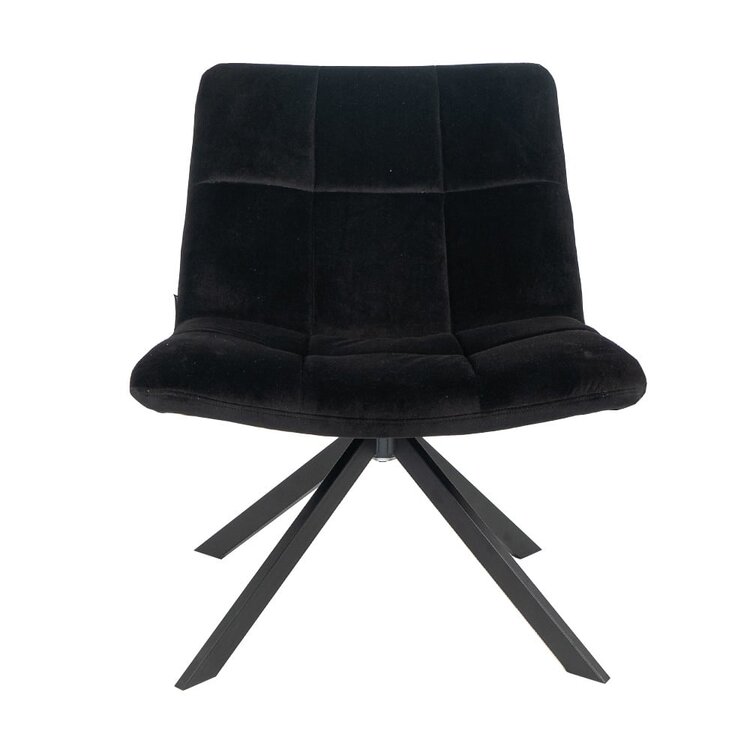 Fauteuil en velours Eevi noir