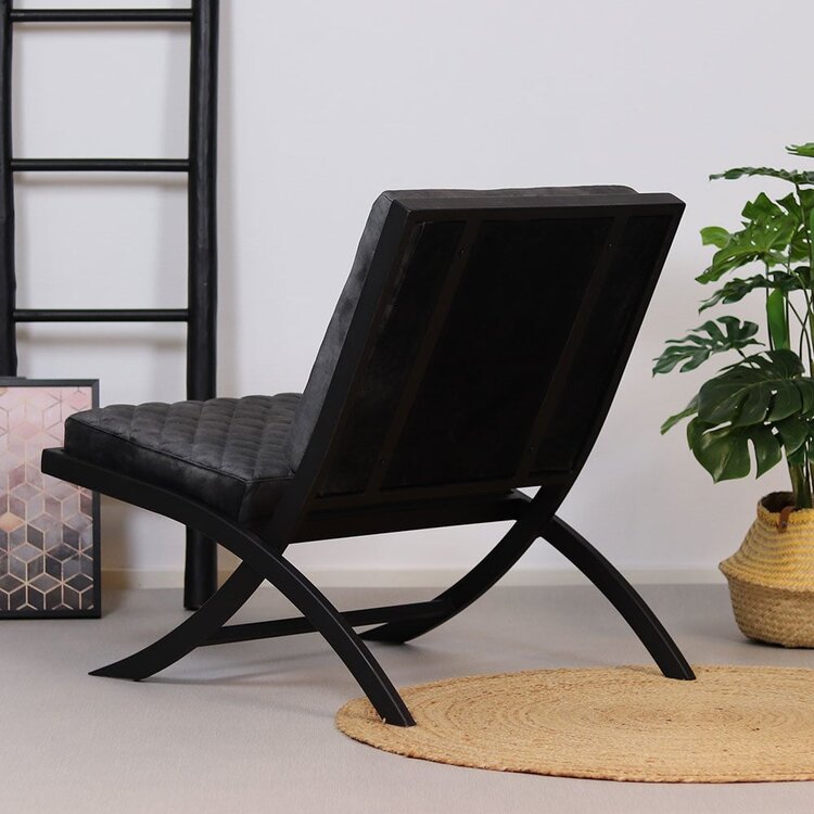 Fauteuil design en velours Madrid anthracite