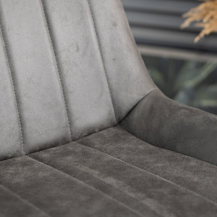 Tabouret de bar industriel Brooke anthracite 74 cm