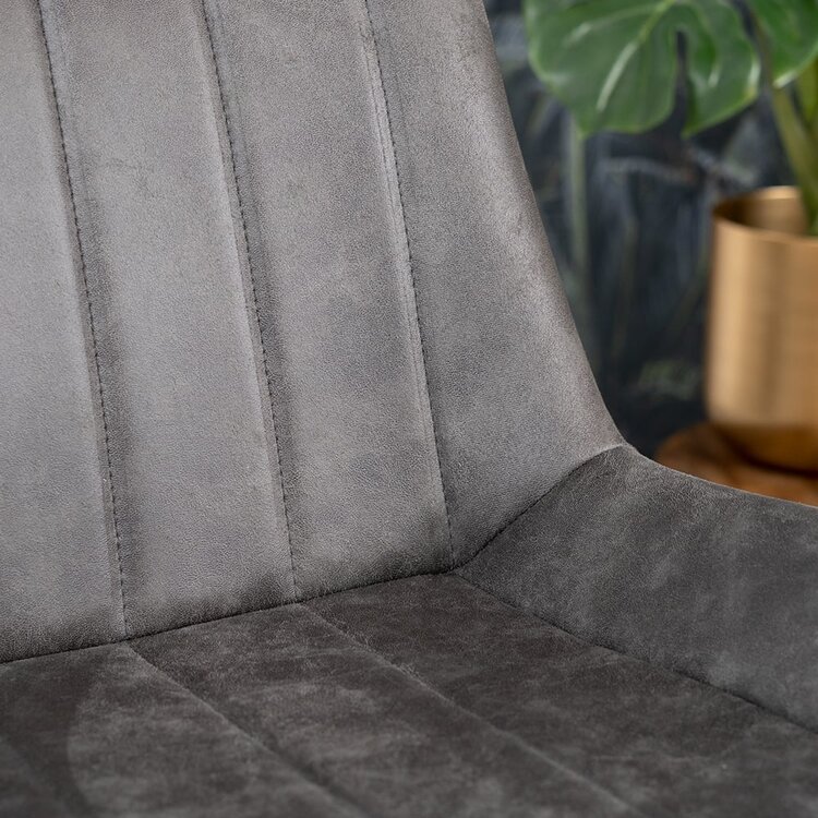 Chaise de salle à manger industrielle Brooke anthracite