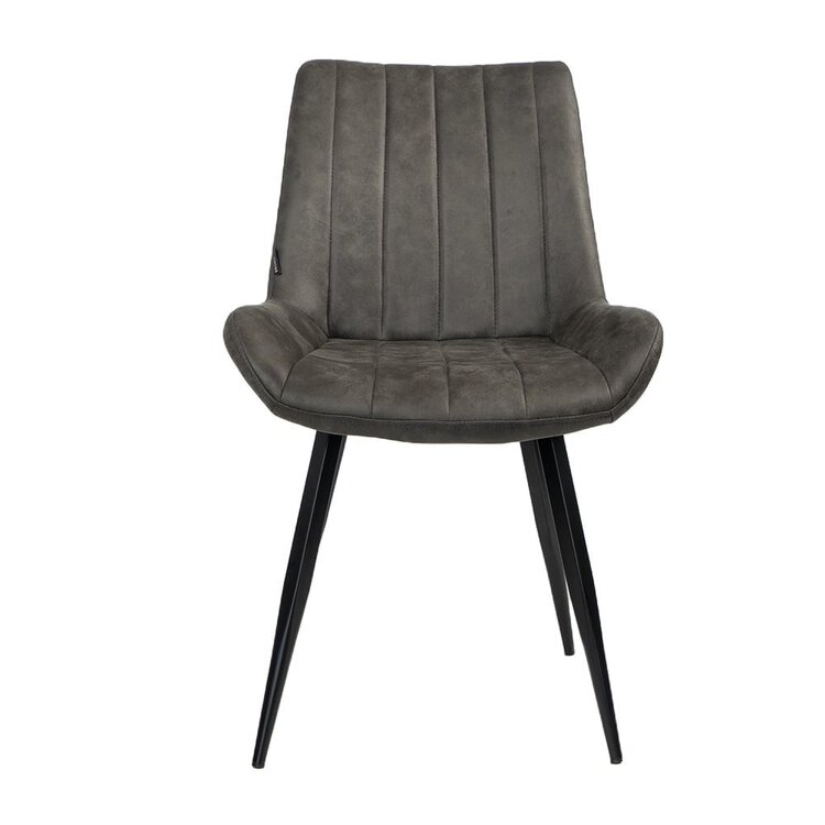 Chaise de salle à manger industrielle Brooke anthracite