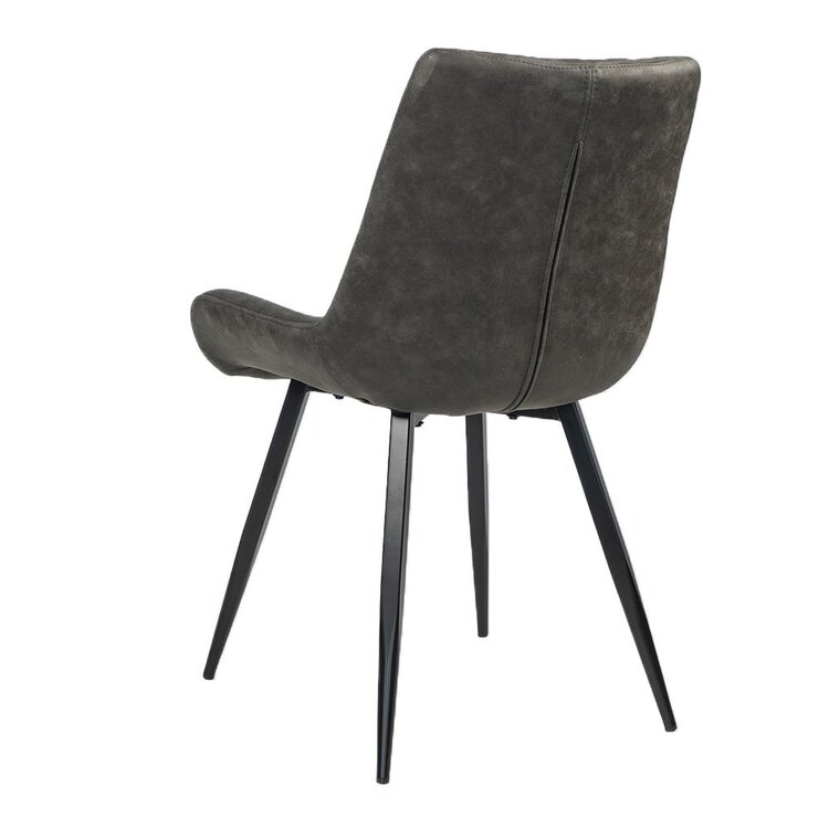 Chaise de salle à manger industrielle Brooke anthracite