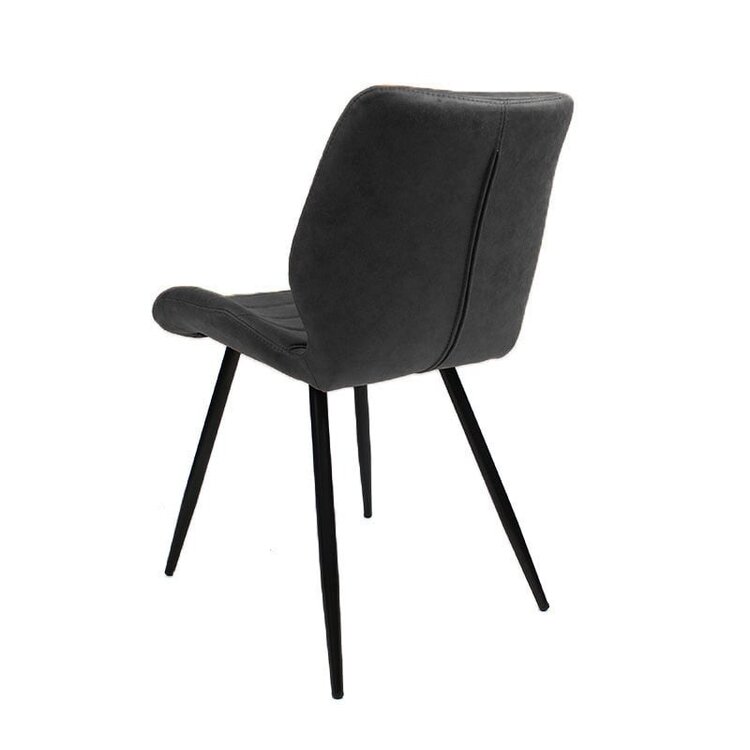 Chaise de salle à manger industrielle Morris anthracite