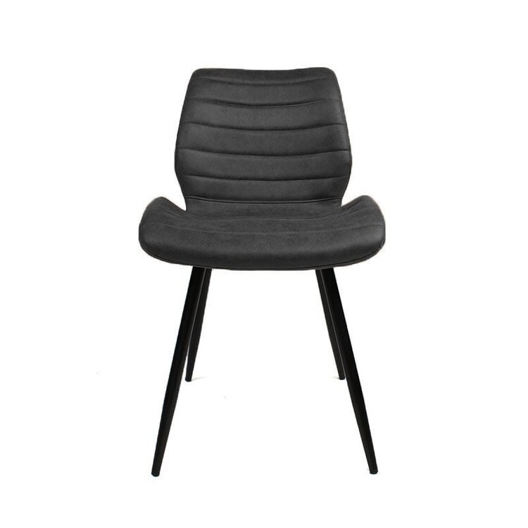 Chaise de salle à manger industrielle Morris anthracite