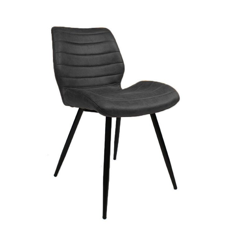 Chaise de salle à manger industrielle Morris anthracite