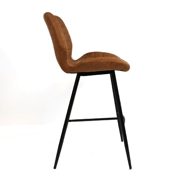 Tabouret de bar industriel Morris cognac 71 cm