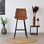Tabouret de bar industriel Morris cognac 71 cm