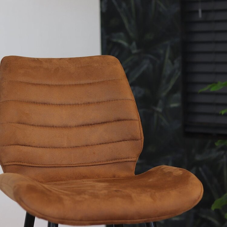 Tabouret de bar industriel Morris cognac 71 cm