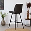 Tabouret de bar industriel Morris anthracite 71 cm