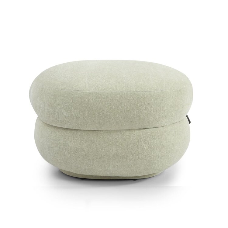 Pouf scandinave Mia chenille vert olive
