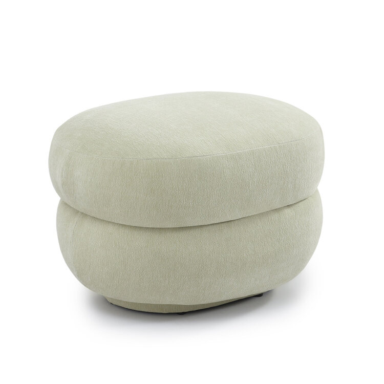 Pouf scandinave Mia chenille vert olive