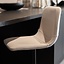 Tabouret de bar scandinave Eva pivotant en tissu recyclé beige 60-76 cm
