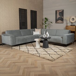 Canapé d'angle scandinave Vegas anthracite mélange gauche/droit