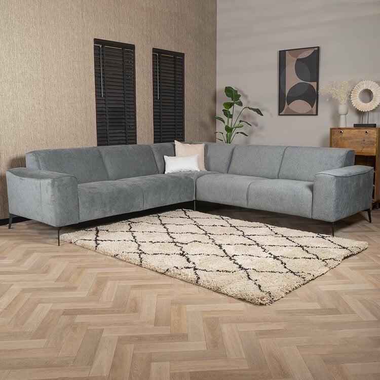 Canapé d'angle scandinave Vegas anthracite mélange gauche/droit