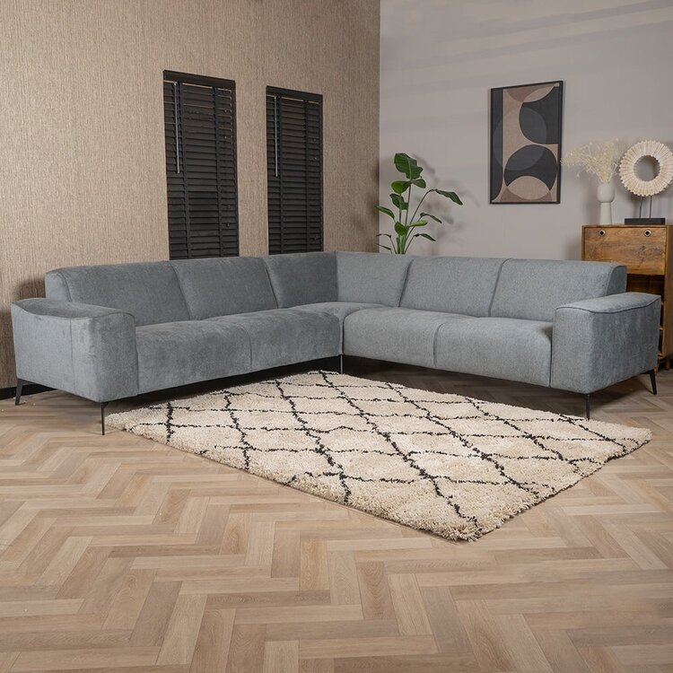 Canapé d'angle scandinave Vegas anthracite mélange gauche/droit