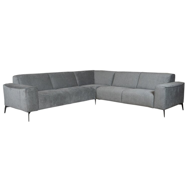 Canapé d'angle scandinave Vegas anthracite mélange gauche/droit