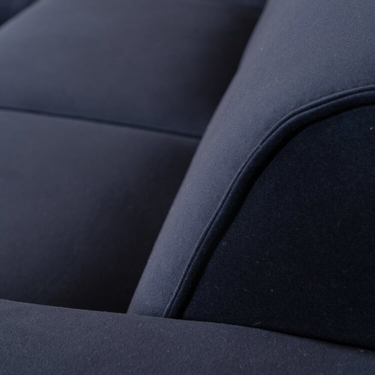 Canapé d'angle en velours Vegas bleu gauche/droit