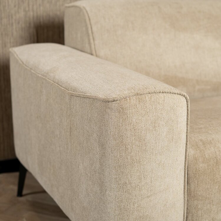 Canapé d'angle scandinave Vegas taupe tissu chiné gauche/droit