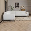Canapé d'angle scandinave Vegas blanc tissu chiné gauche/droit