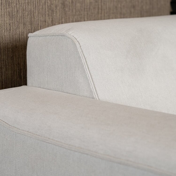 Canapé d'angle scandinave Vegas blanc tissu chiné gauche/droit