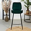 Tabouret de bar velours Toby vert 71 cm
