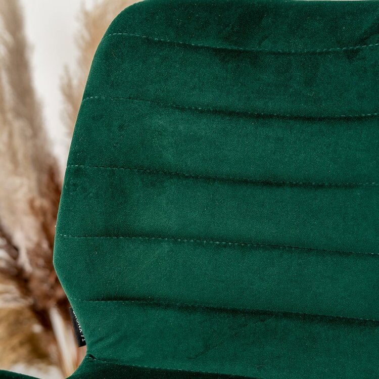 Tabouret de bar velours Toby vert 71 cm