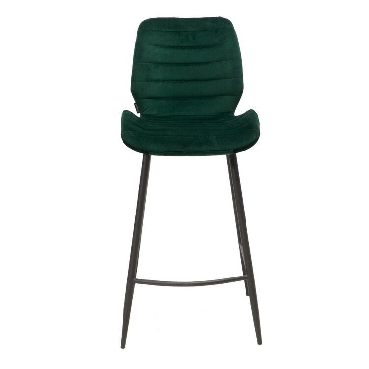 Tabouret de bar velours Toby vert 71 cm