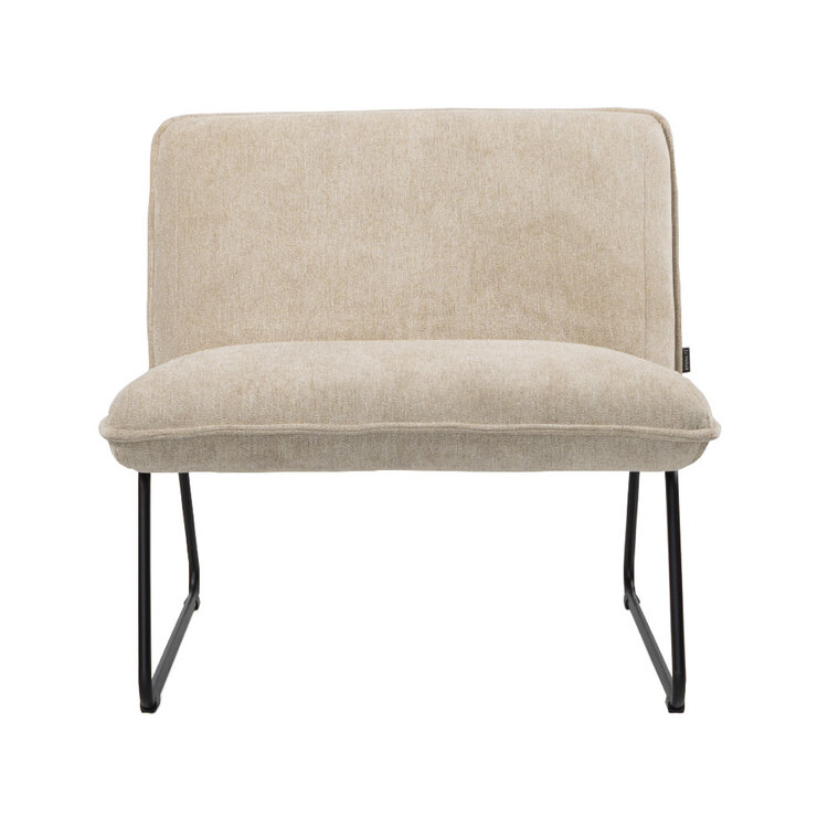 Fauteuil scandinave Merle tissu mélange taupe