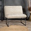 Fauteuil scandinave Merle tissu mélange taupe