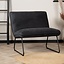 Fauteuil scandinave Merle tissu mélange noir