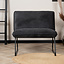 Fauteuil scandinave Merle tissu mélange noir