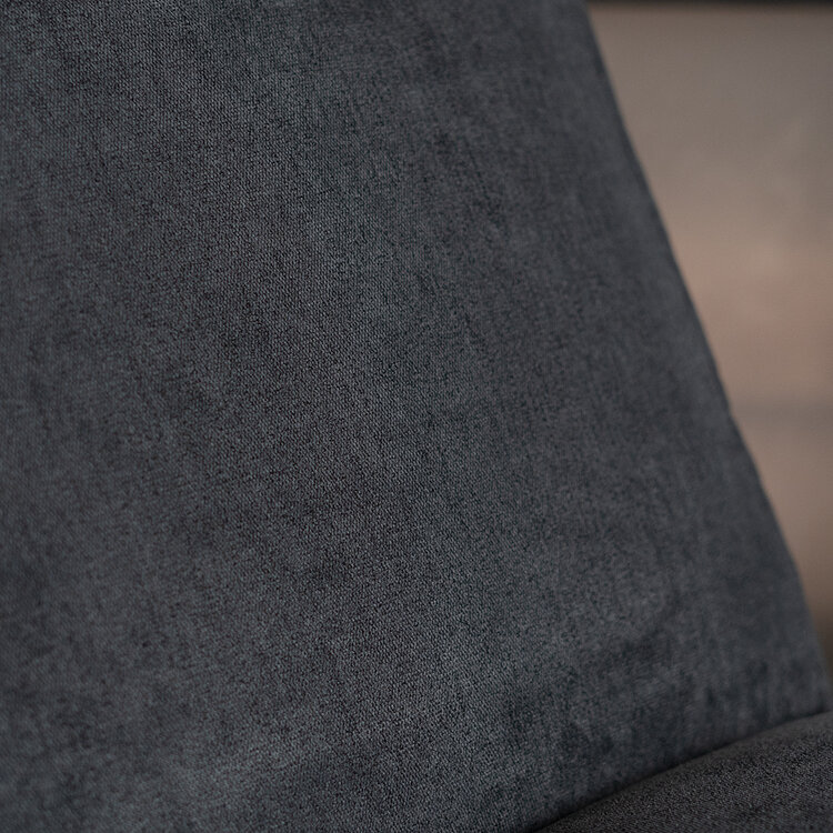 Fauteuil scandinave Merle tissu mélange noir