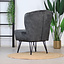 Fauteuil velours Else anthracite