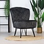 Fauteuil velours Else anthracite