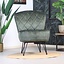 Fauteuil velours Else vert