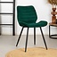 Chaise de salle à manger velours Toby vert