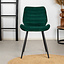 Chaise de salle à manger velours Toby vert
