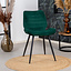 Chaise de salle à manger velours Toby vert