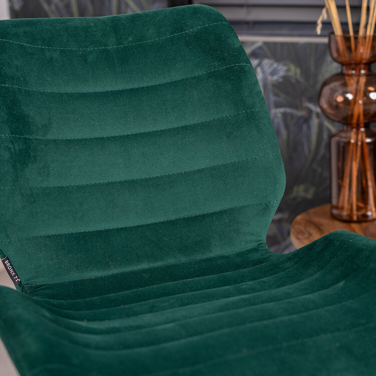 Chaise de salle à manger velours Toby vert