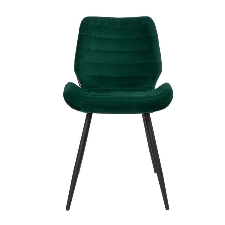 Chaise de salle à manger velours Toby vert