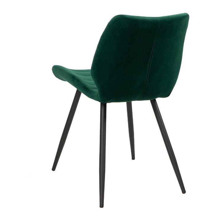 Chaise de salle à manger velours Toby vert