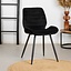 Chaise de salle à manger velours Toby noir