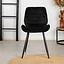 Chaise de salle à manger velours Toby noir
