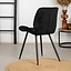 Chaise de salle à manger velours Toby noir