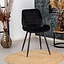 Chaise de salle à manger velours Toby noir