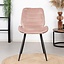 Chaise de salle à manger velours Toby rose
