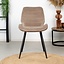 Chaise de salle à manger velours Toby taupe