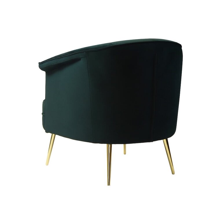 Fauteuil velours Amy vert